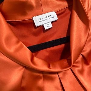 TAHARI ADAM S. LEVINE Blouse | Sleeveless | Burnt Orange | Medium | M